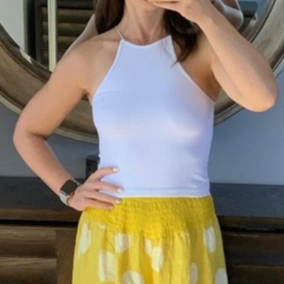 RIBBED ELASTIC STRAP RACER TANK - Picture 4 of 14